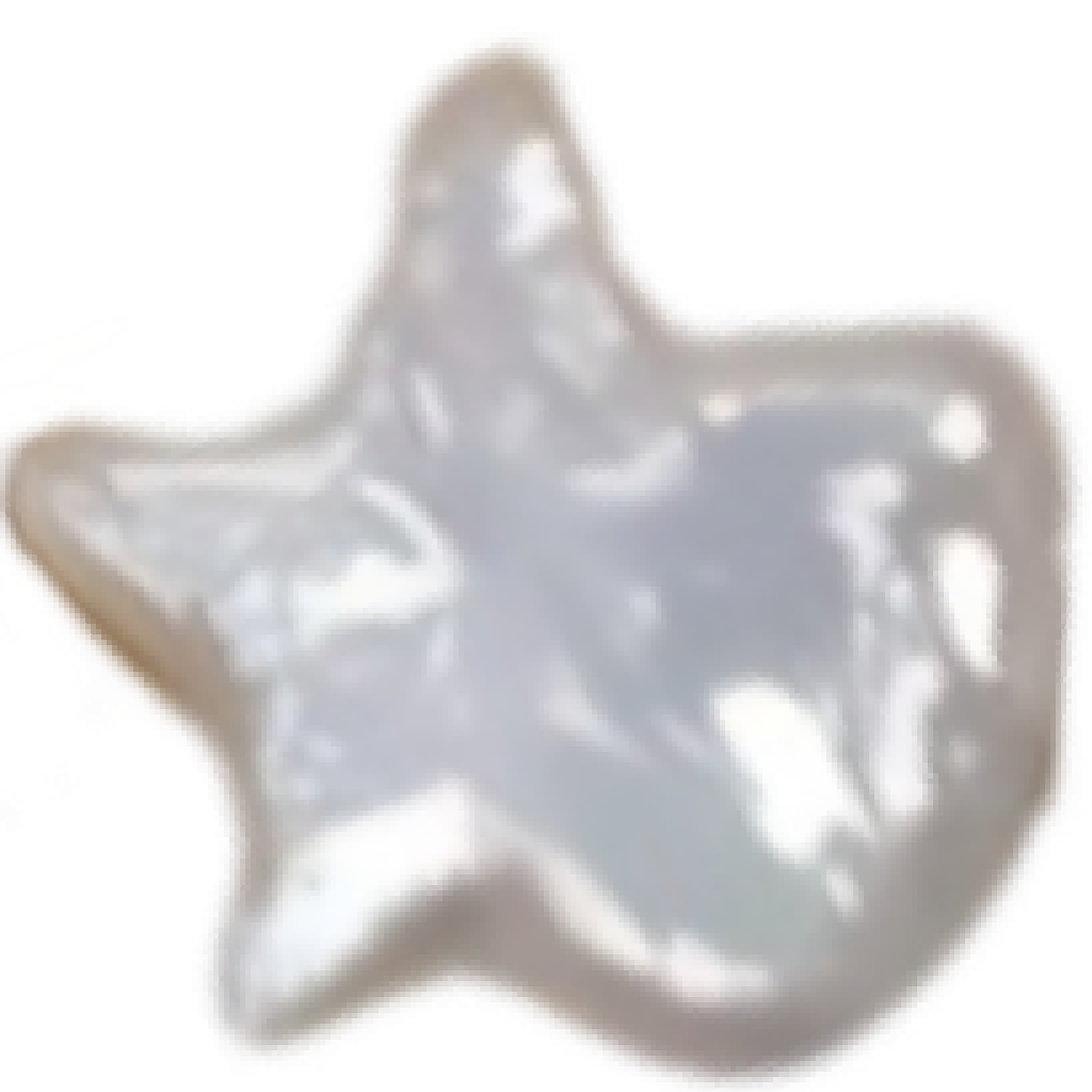 U0901 White Pentagram Star Baroque Freshwater Pearl