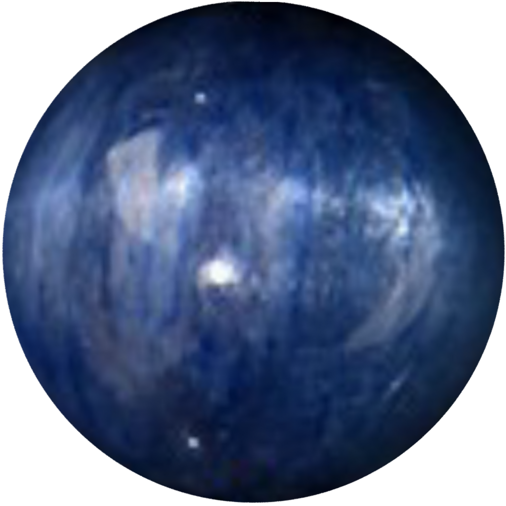 G0128 Natural Cat’s Eye Kyanite Blue Round Beads