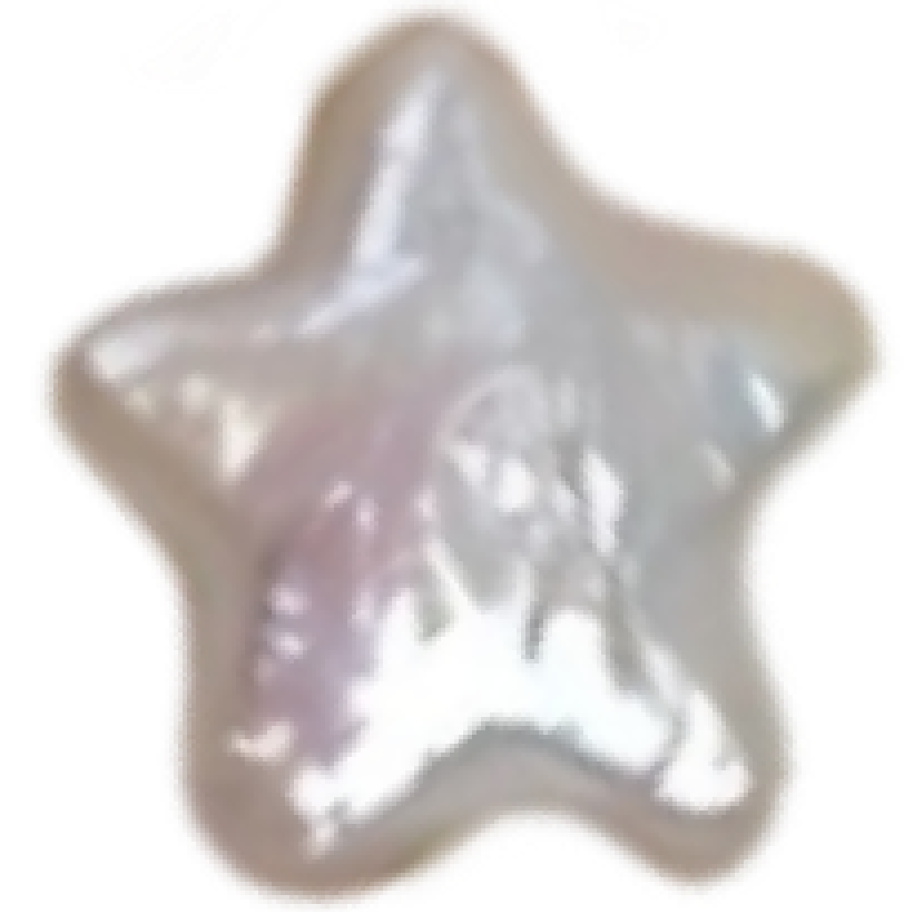 U0901 White Pentagram Star Baroque Freshwater Pearl