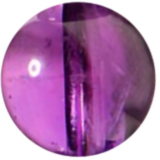 C0105 Natural crystal deep purple round beads