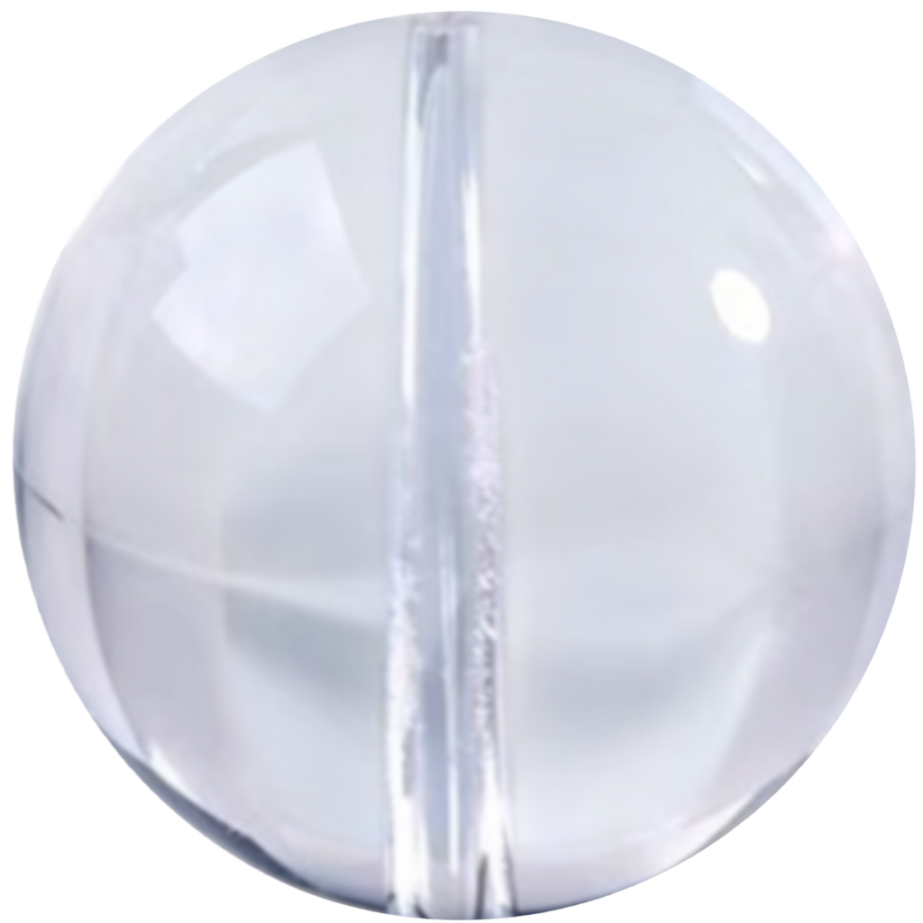 C0103 Natural crystal almost clear white round reads