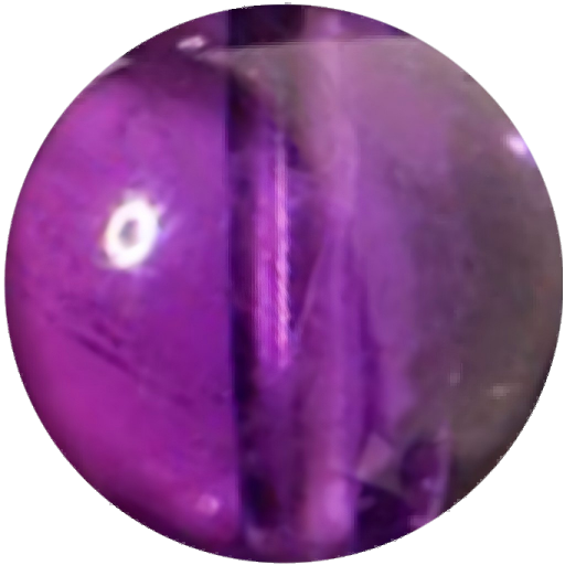 C0105 Natural crystal deep purple round beads