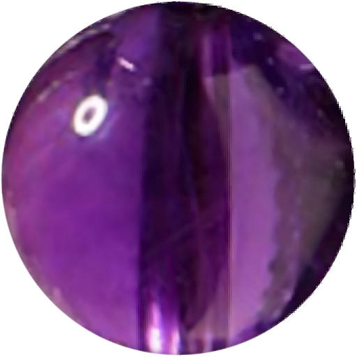 C0105 Natural crystal deep purple round beads