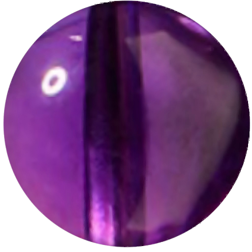 C0105 Natural crystal deep purple round beads