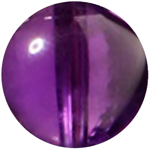 C0105 Natural crystal deep purple round beads