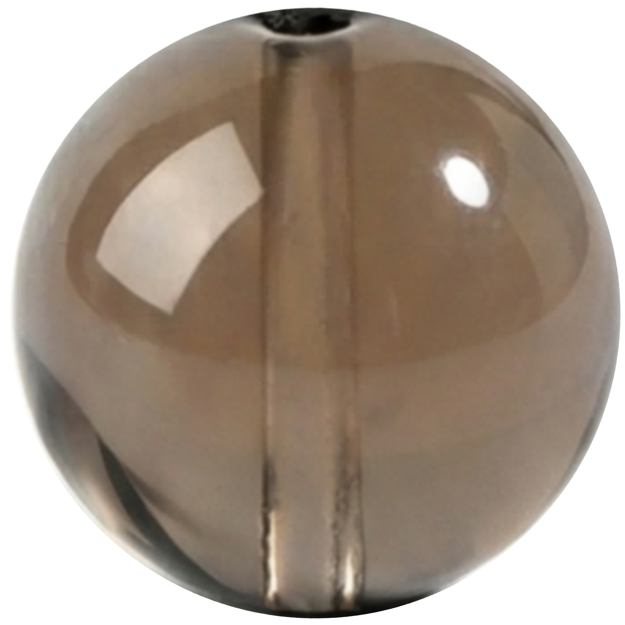 C0109 Natural crystal brown round beads