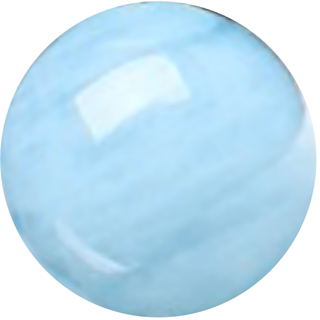 C0110 Natural crystal light blue round beads