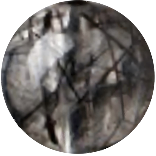 C0108 Natural Icy Black Rutilated Quartz round beads