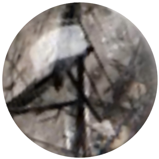 C0108 Natural Icy Black Rutilated Quartz round beads