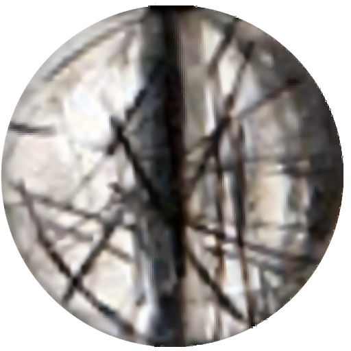 C0108 Natural Icy Black Rutilated Quartz round beads