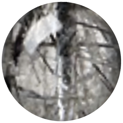 C0108 Natural Icy Black Rutilated Quartz round beads