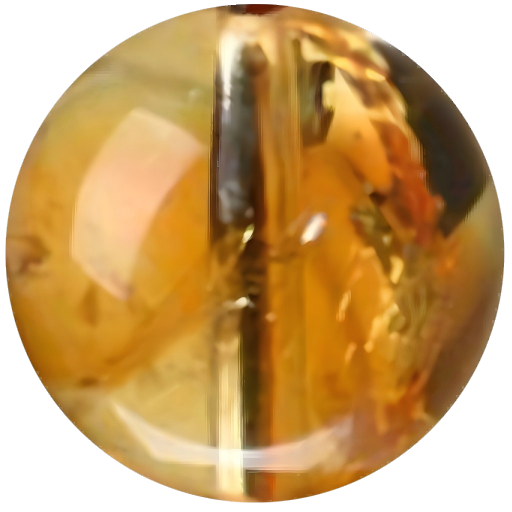 C0119 Natural Deep Yellow Brazilian Citrine Quartz round beads