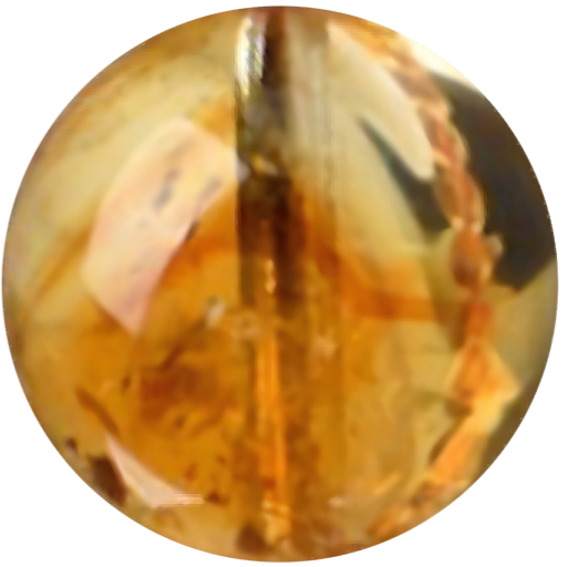 C0119 Natural Deep Yellow Brazilian Citrine Quartz round beads