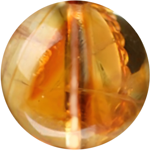 C0119 Natural Deep Yellow Brazilian Citrine Quartz round beads