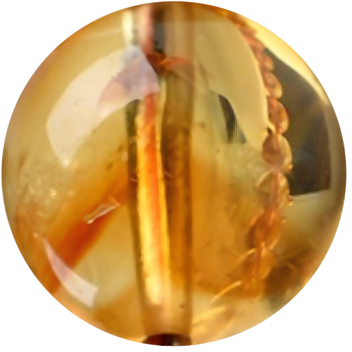 C0119 Natural Deep Yellow Brazilian Citrine Quartz round beads