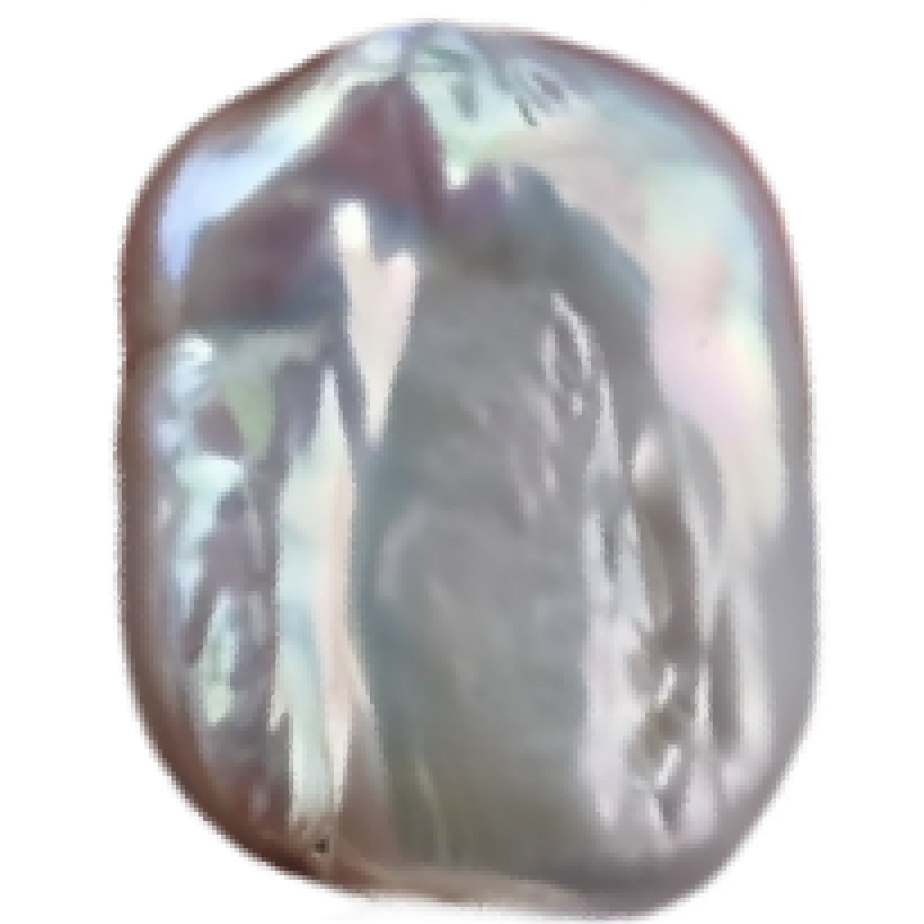 U1101 White Baroque Square Freshwater Pearl