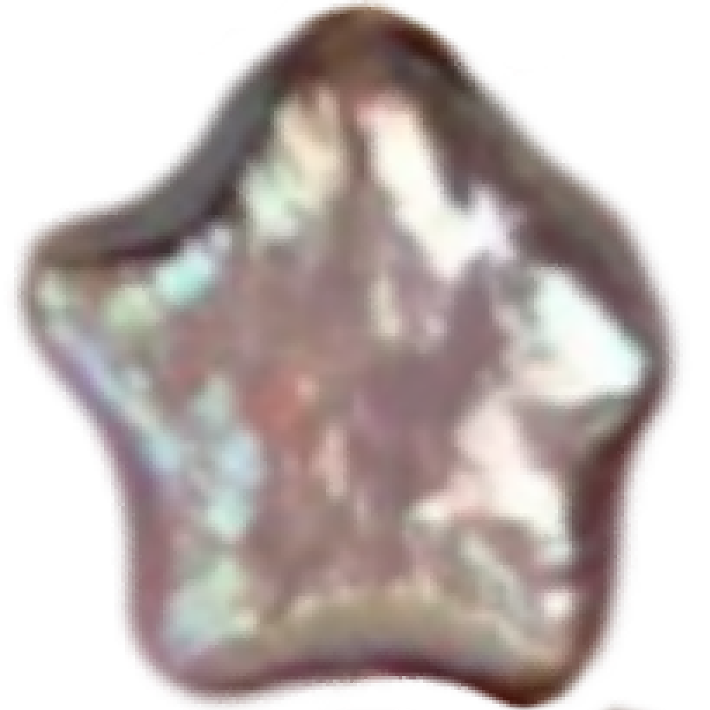 U0903 Purple Pentagram Star Baroque Freshwater Pearl