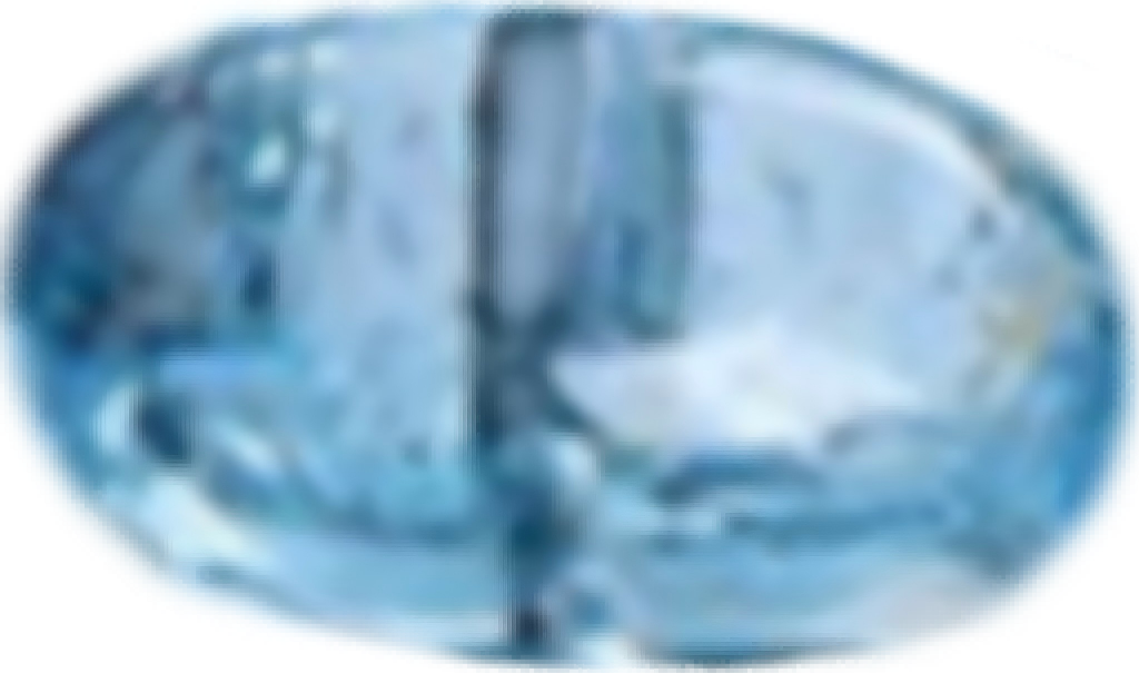 C0607 Ice Blue Flat Oval Topaz Quartz
