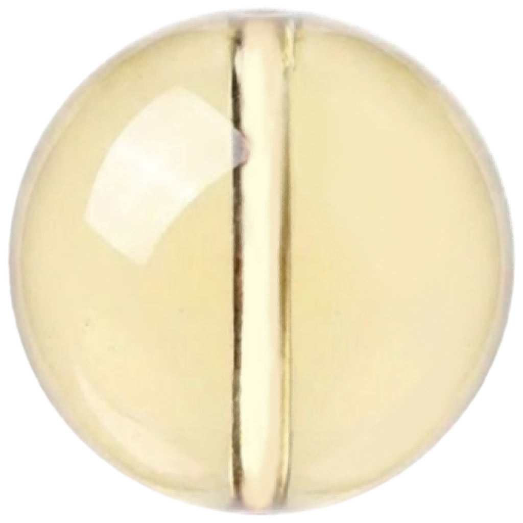 C0106 Natural crystal light yellow round beads