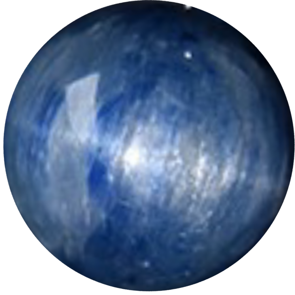 G0128 Natural Cat’s Eye Kyanite Blue Round Beads