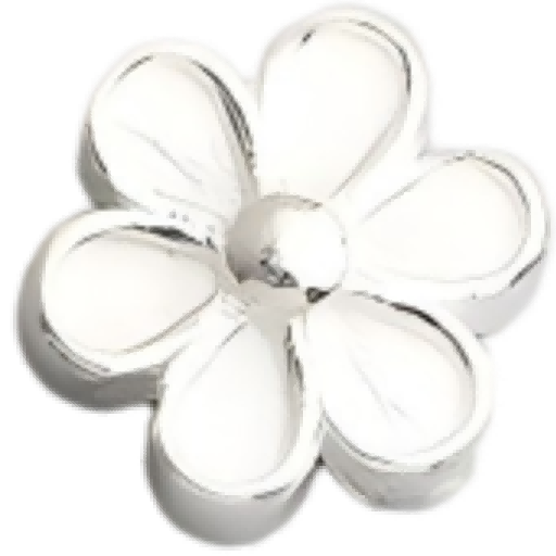 M0401 Sterling Silver Flower Silver Spacer Bead