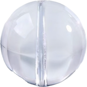 C0103 Natural crystal almost clear white round reads