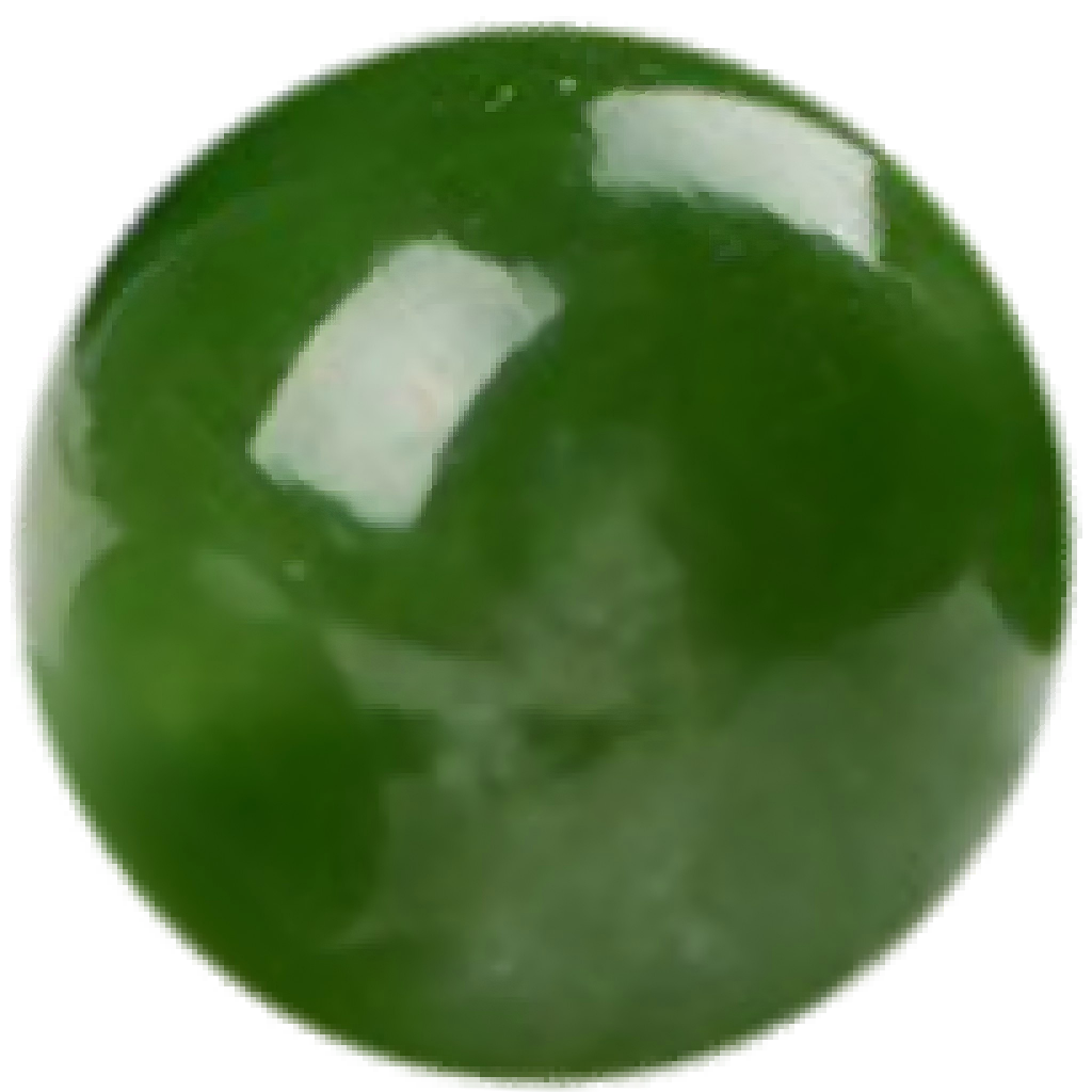 G0124 Natural Nephrite Jade Green Round Beads