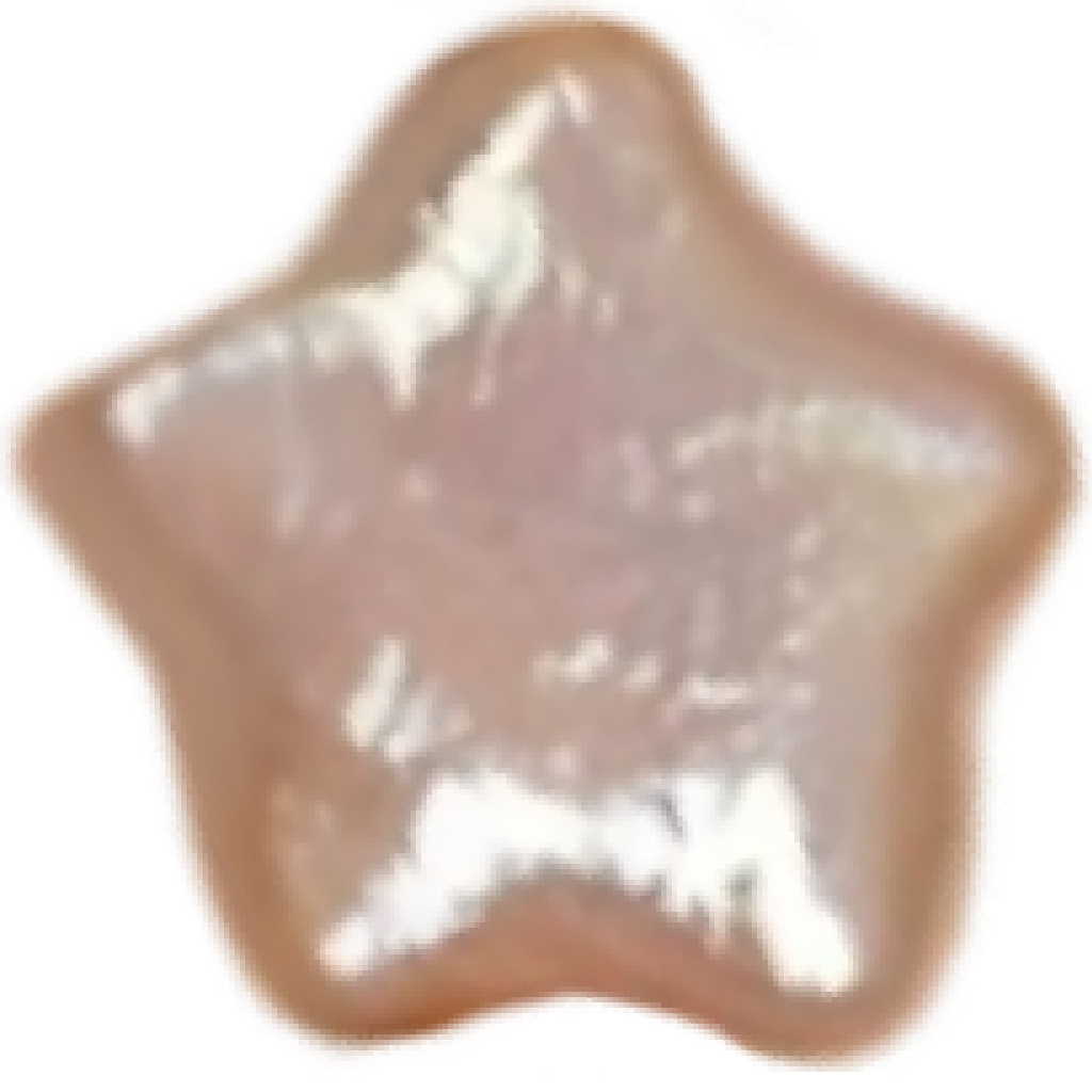 U0902 Pink Pentagram Star Baroque Freshwater Pearl