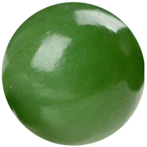 G0124 Natural Nephrite Jade Green Round Beads