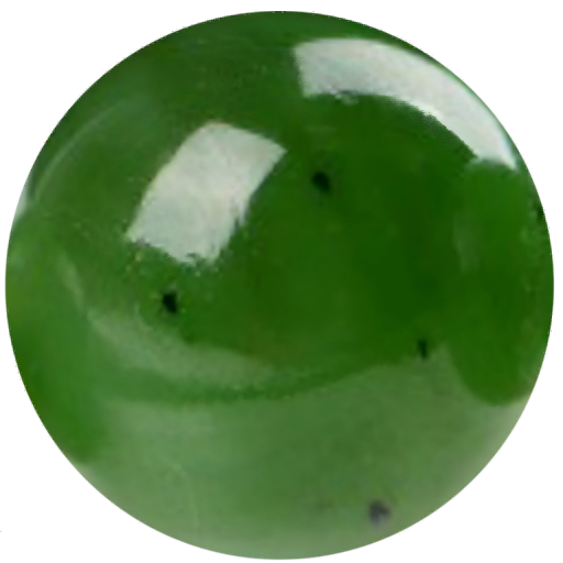 G0124 Natural Nephrite Jade Green Round Beads