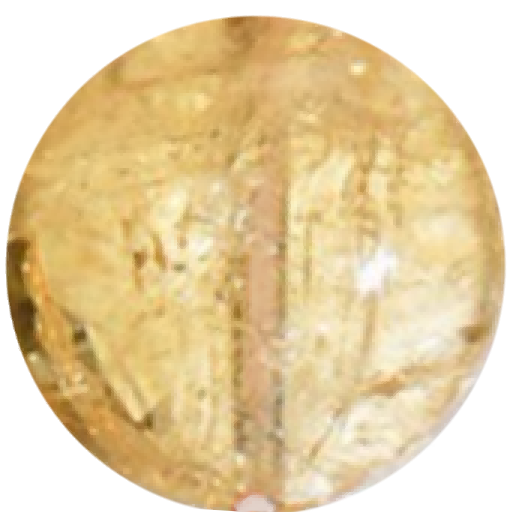 C0112 Natural Yellow Azeztulite Citrine round beads