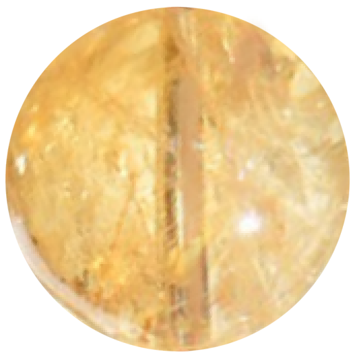 C0112 Natural Yellow Azeztulite Citrine round beads
