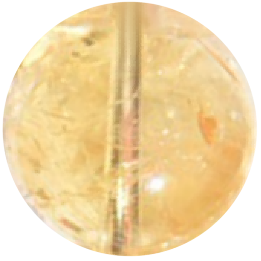 C0112 Natural Yellow Azeztulite Citrine round beads