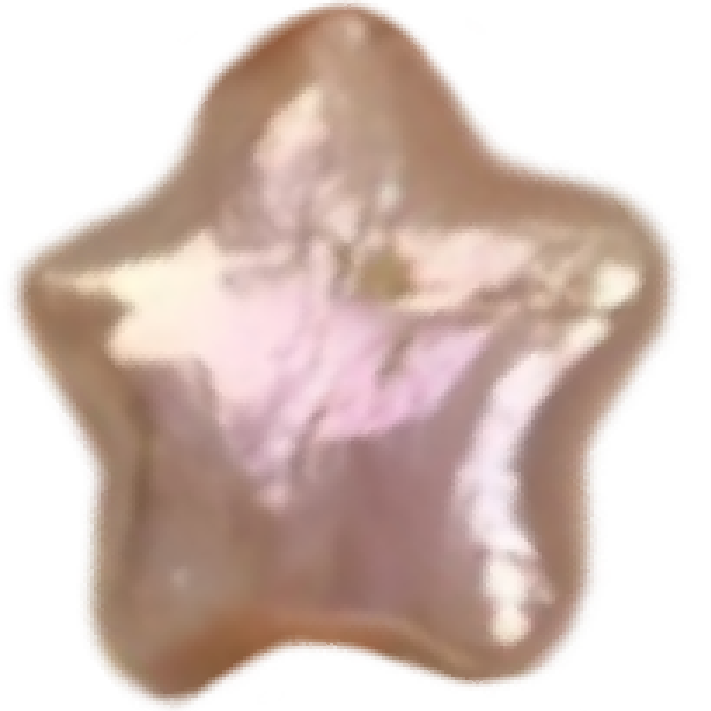 U0902 Pink Pentagram Star Baroque Freshwater Pearl