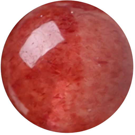 C0118 Crystal red strawberry round beads