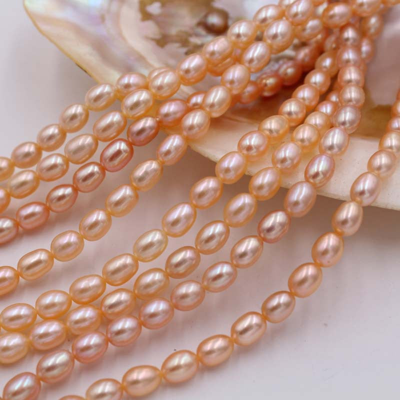 U0102 Pink Rice Freshwater Pearl