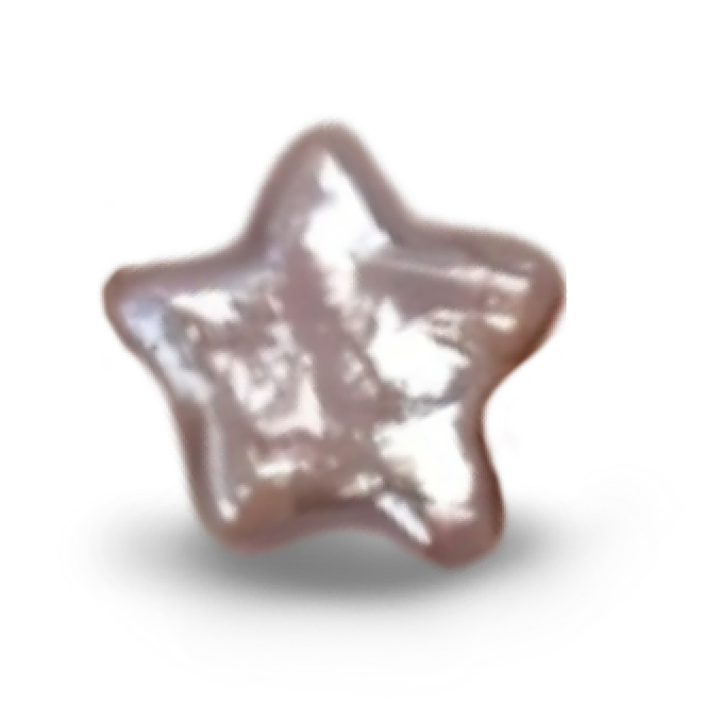 U0903 Purple Pentagram Star Baroque Freshwater Pearl