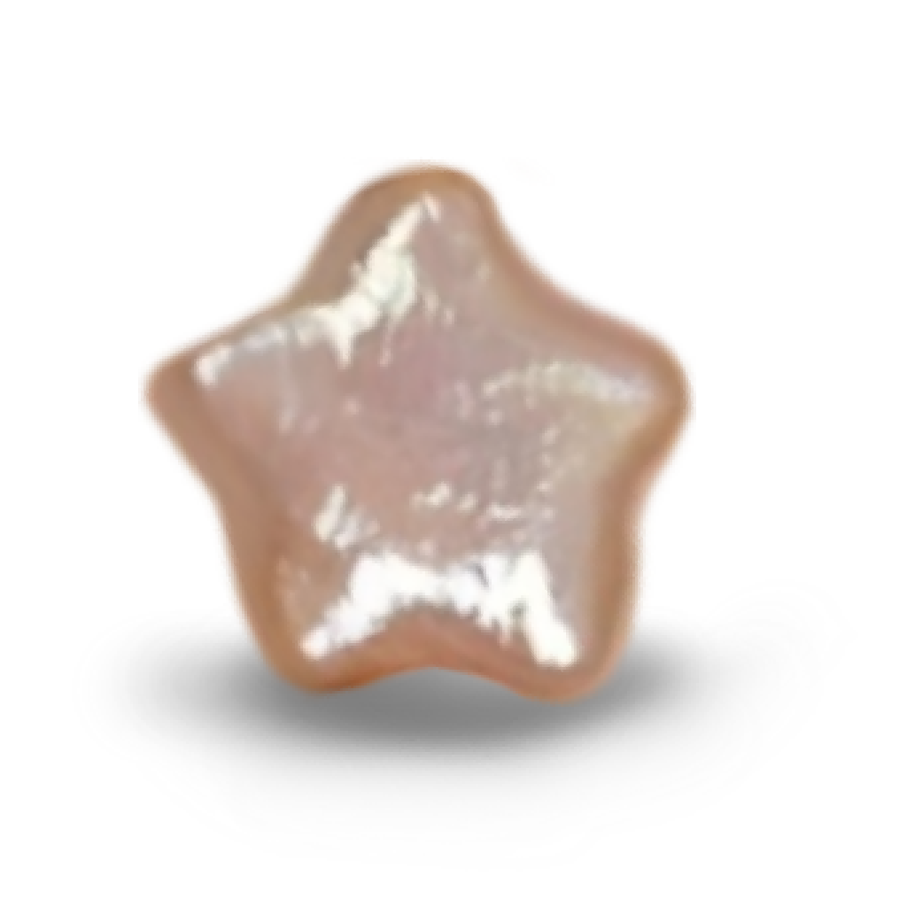 U0902 Pink Pentagram Star Baroque Freshwater Pearl