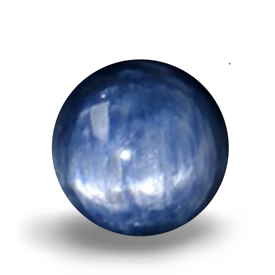 G0128 Natural Cat’s Eye Kyanite Blue Round Beads