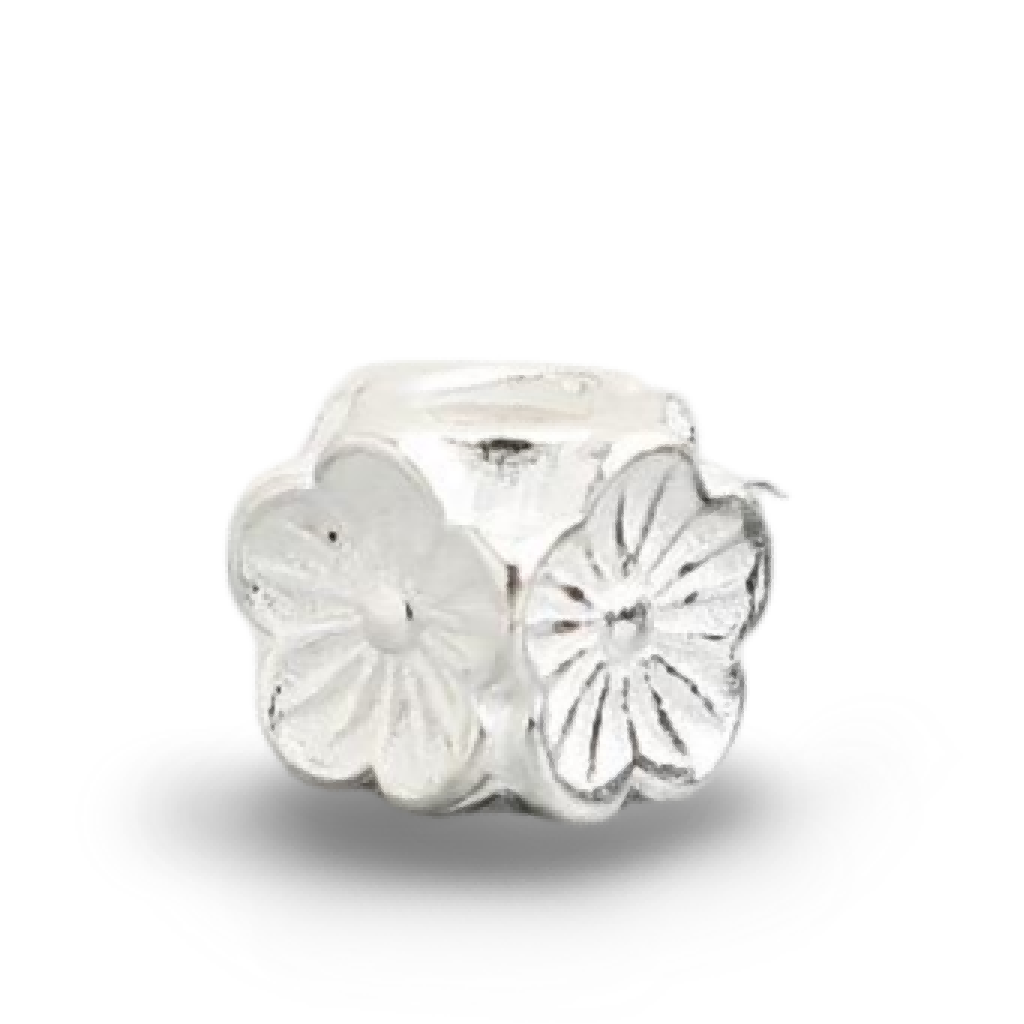 M2401 Four-Sided Floral Pattern Silver