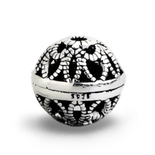M1002 Hollow Filigree Bead Black