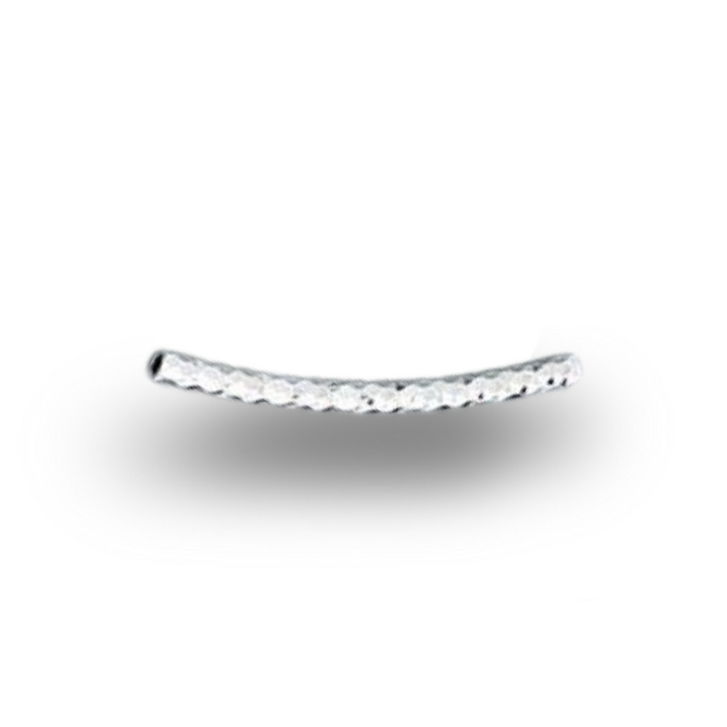 M2501 Sparkling Curved Silver Tube