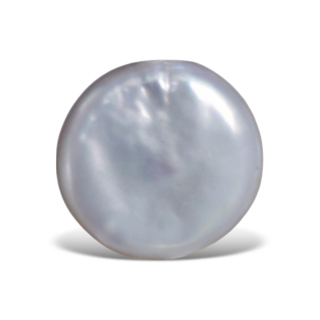 U2101 White Button Freshwater Pearl