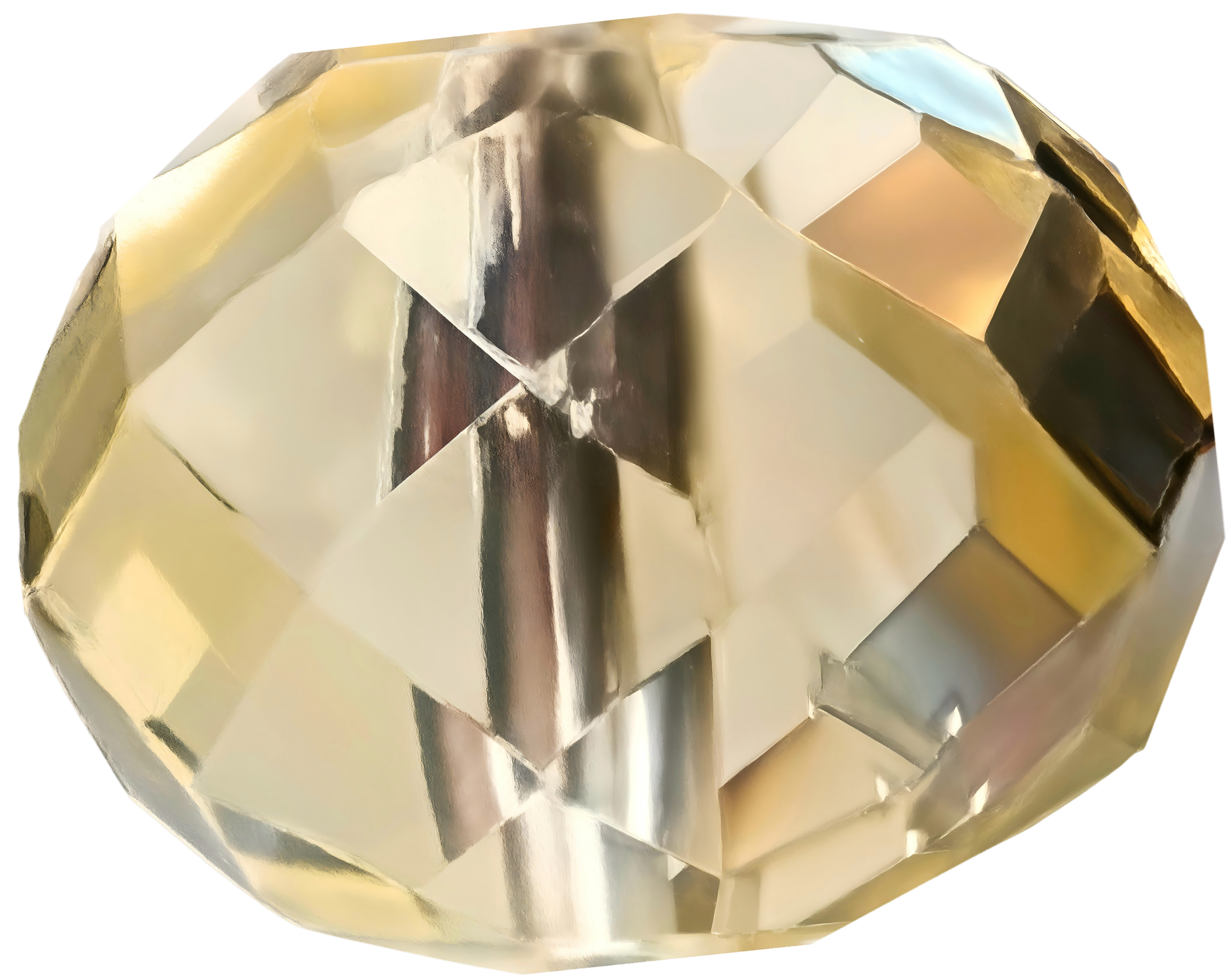 C0206 Yellow  Faceted Rondelle Quartz
