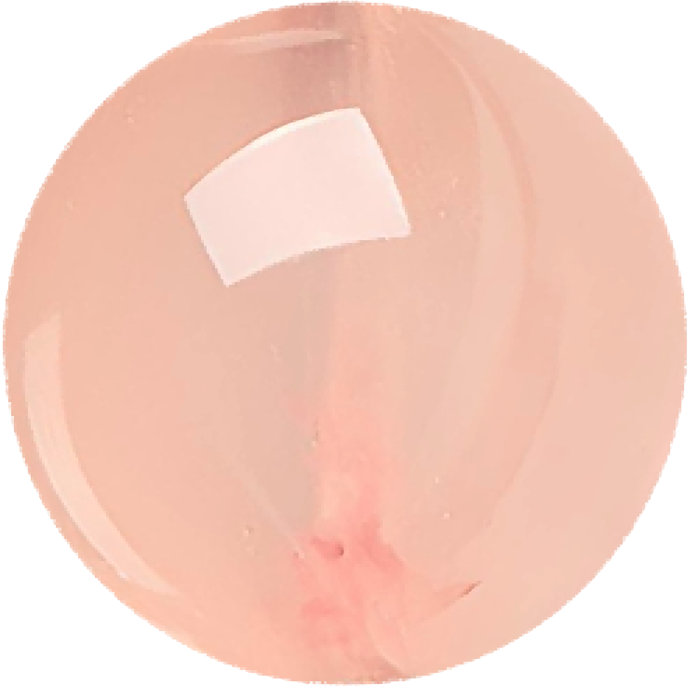 C0404 Grapefruit Rose Pink Round Quartz