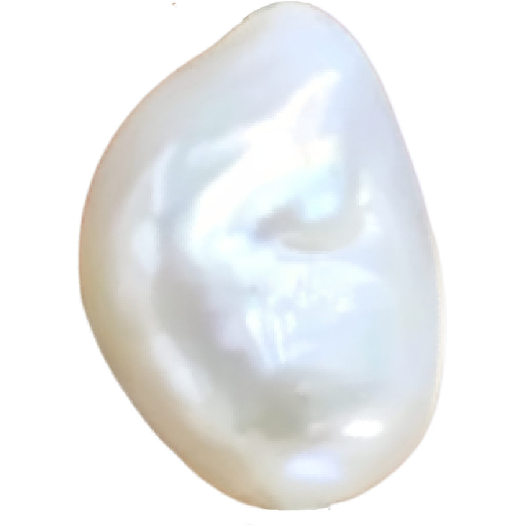 U1301 White Baroque Nugget Freshwater Pearl