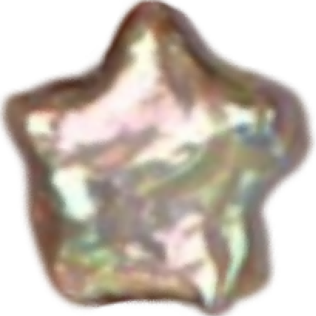 U0903 Purple Pentagram Star Baroque Freshwater Pearl