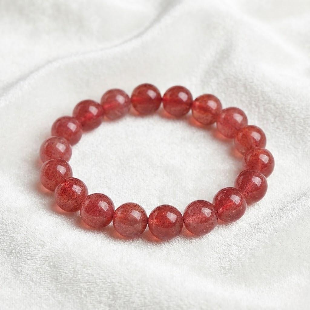 C0118 Crystal red strawberry round beads