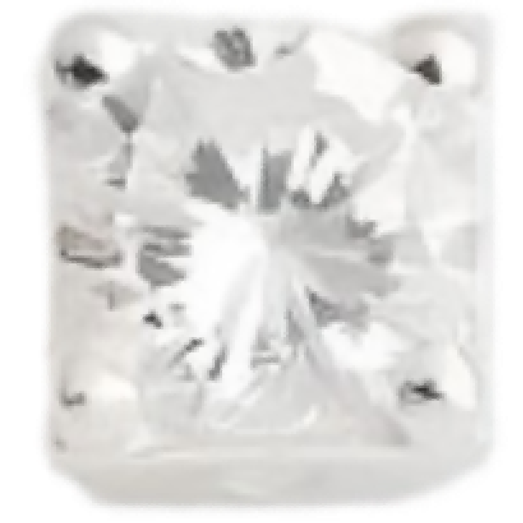 M0501 Sterling Silver Square Rhinestone Silver Spacer Bead