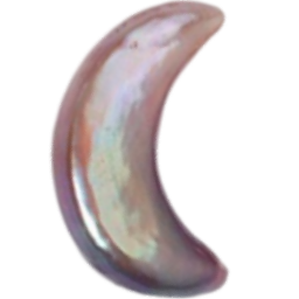 U1503 Purple Moon-Shaped Baroque Freshwater Pearl
